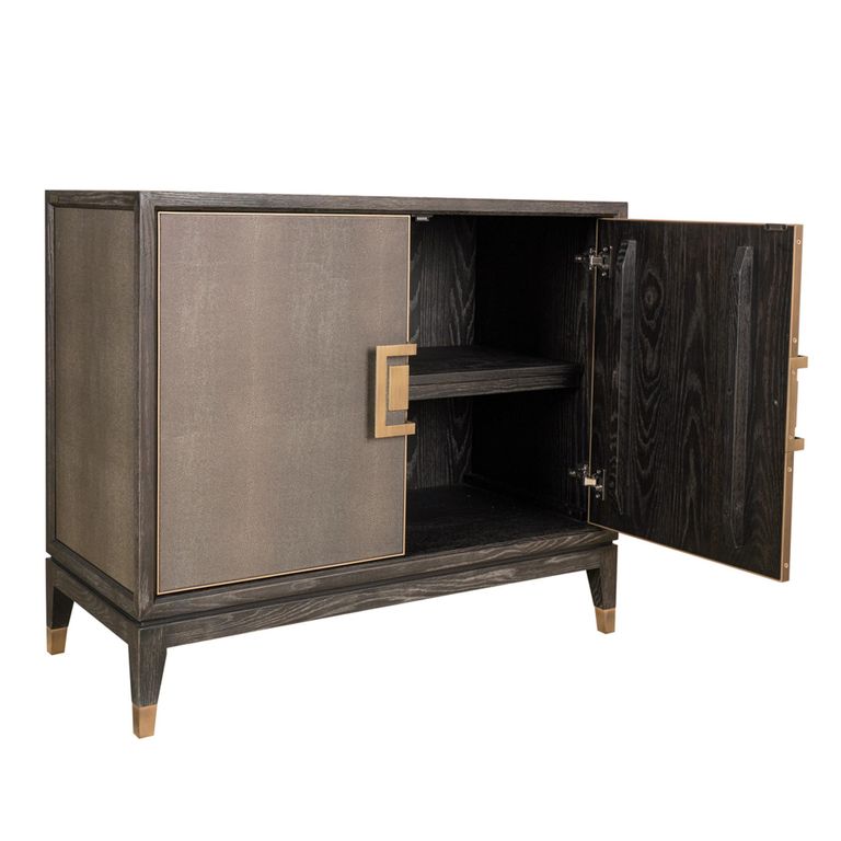 Bloomville Sideboard - 2 Door - Medium - Shagreen Faux Leather