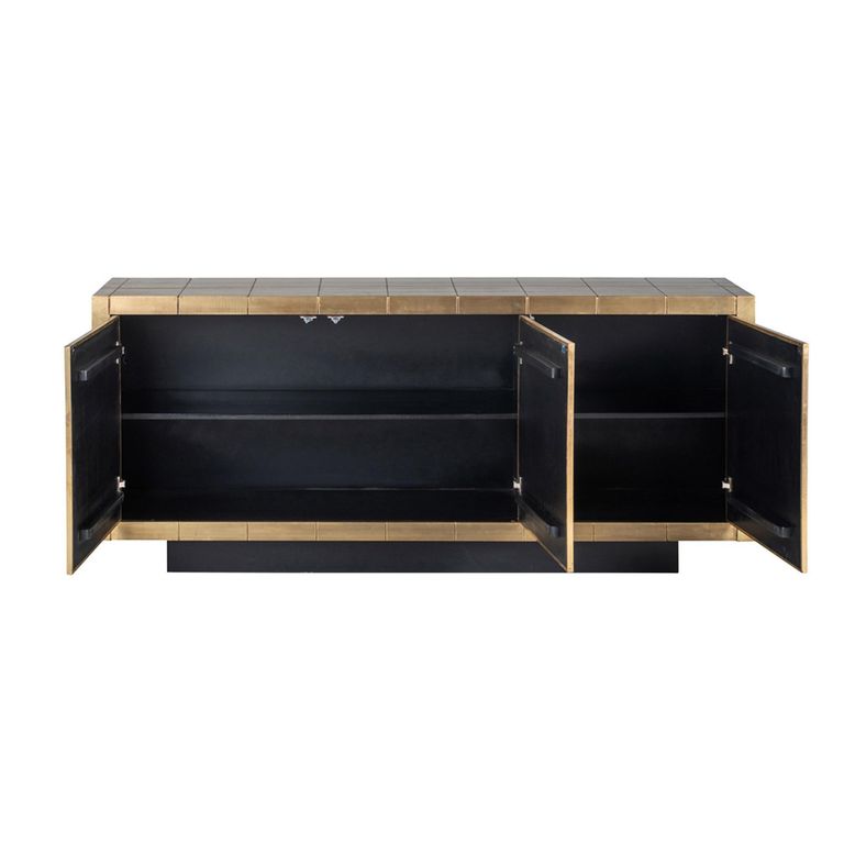 Collada Brass Cladded 3 Door Extra Large Sideboard - 180cm