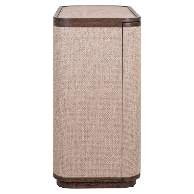Willox Curved Sideboard - 2 Door - Compact - Beige and Brown - Oak