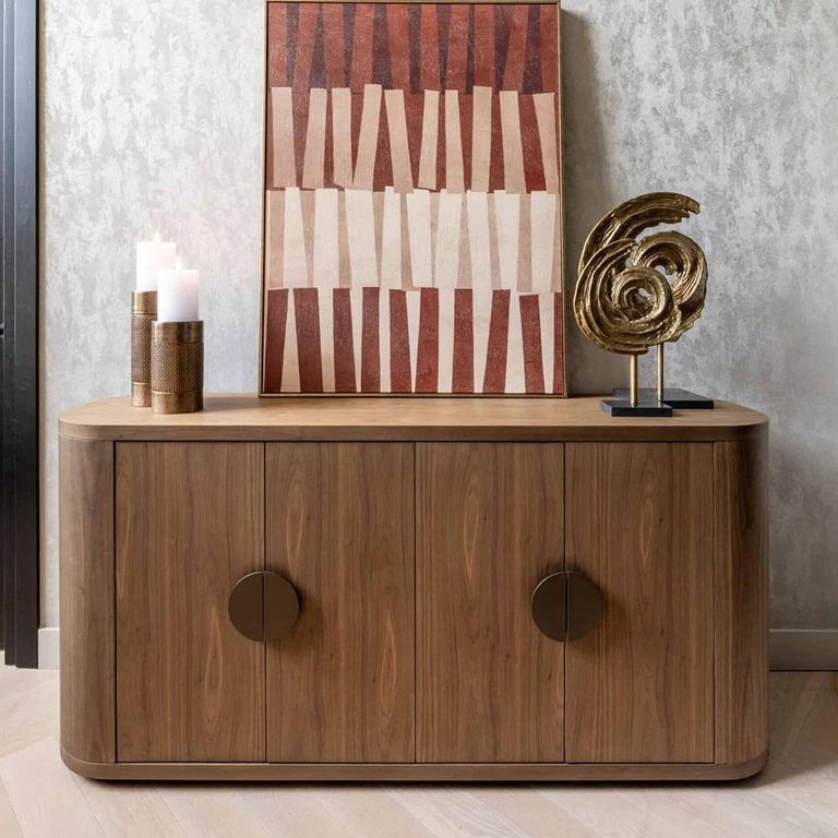 Windsor Curved Sideboard - 4 Door - Large - Walnut - Wood