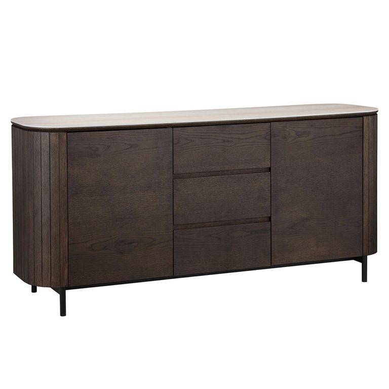 Ritz Beige Ceramic Top Extra Large 2 Door Sideboard