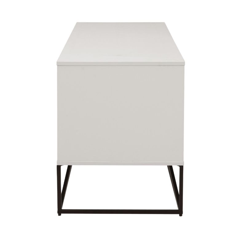 Albion Medium Sideboard - 3 Drawer - Stone Grey and Black