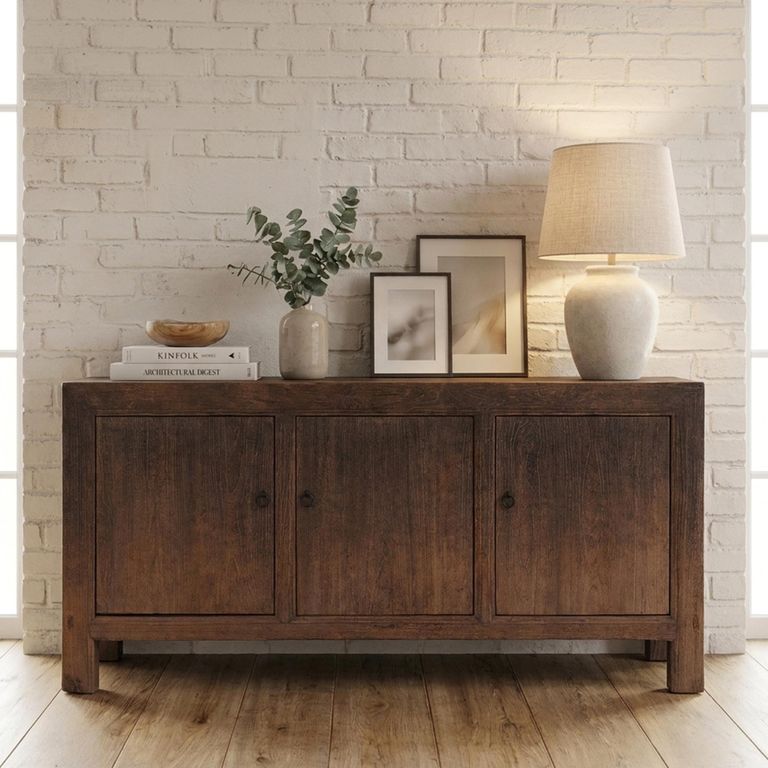 Sideboard - 3 Door - Large - Dark Brown - Solid Wood