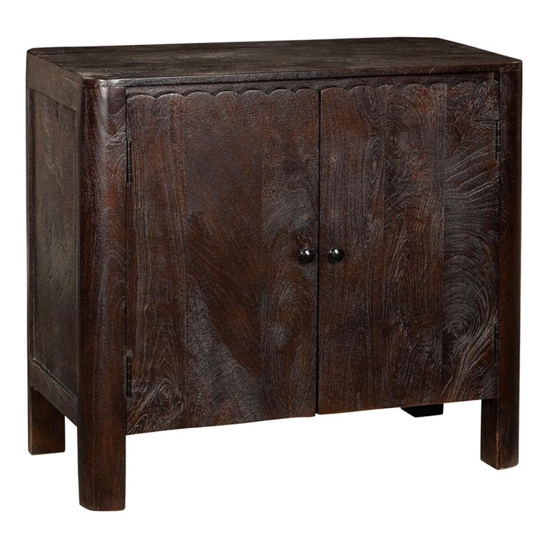 Sculp Sideboard - 2 Door - Small - Rustic Brown - Mango Wood