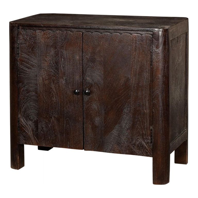 Sculp Sideboard - 2 Door - Small - Rustic Brown - Mango Wood