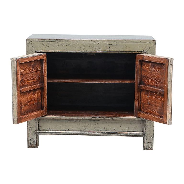 Sideboard - 2 Door - Small - Distressed Olive Green - Solid Wood