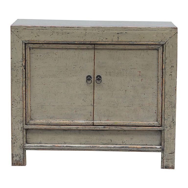 Sideboard - 2 Door - Small - Distressed Olive Green - Solid Wood