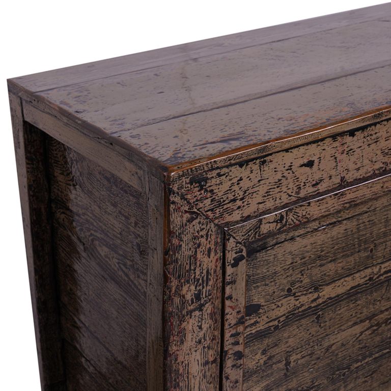Chinese Sideboard - 3 Door - Extra Large - Rustic Grey - Reclaimed Wood