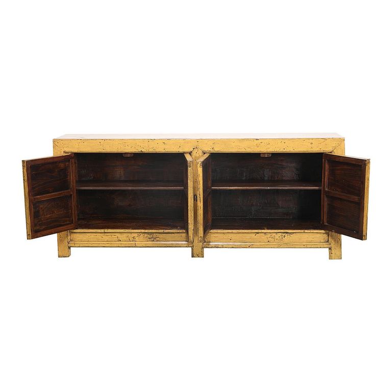 Sideboard - 4 Door - Extra Large - Vintage Yellow - Elm Wood