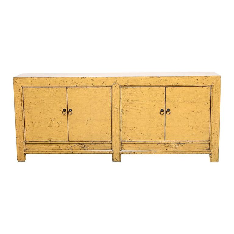 Sideboard - 4 Door - Extra Large - Vintage Yellow - Elm Wood