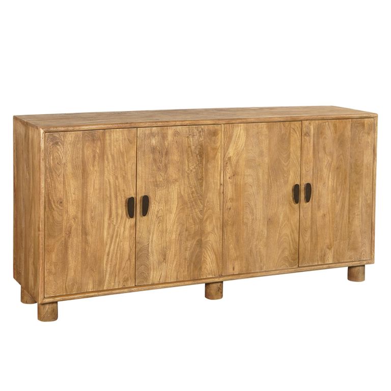 Square Sideboard - 4 Door - Large - Natural - Mango Wood