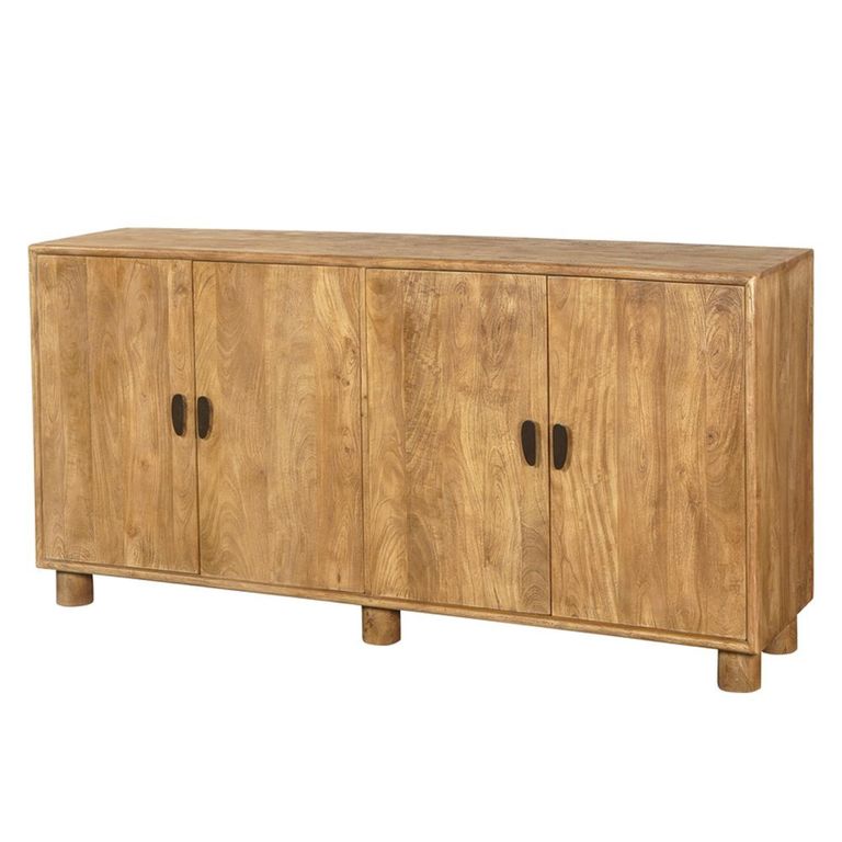Square Sideboard - 4 Door - Large - Natural - Mango Wood