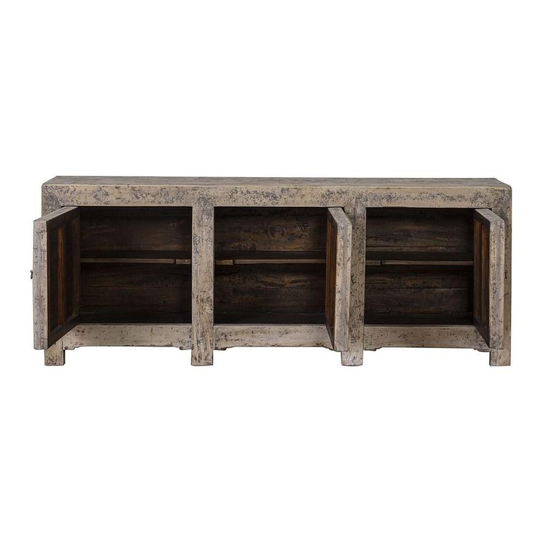 Unique One of a Kind - Distressed Sideboard - 3 Door - 194cm - Extra Large - Natural - Elm Wood