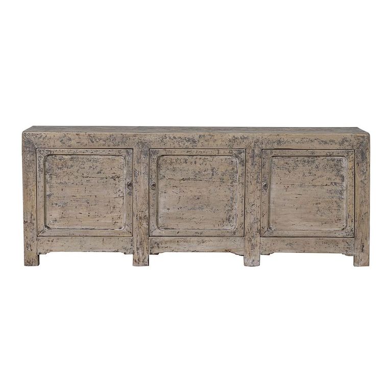 Unique One of a Kind - Distressed Sideboard - 3 Door - 194cm - Extra Large - Natural - Elm Wood
