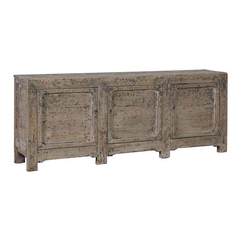 Unique One of a Kind - Distressed Sideboard - 3 Door - 194cm - Extra Large - Natural - Elm Wood