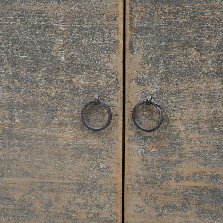 Distressed Sideboard - 6 Door - 236cm - Extra Large - Grey - Elm Wood