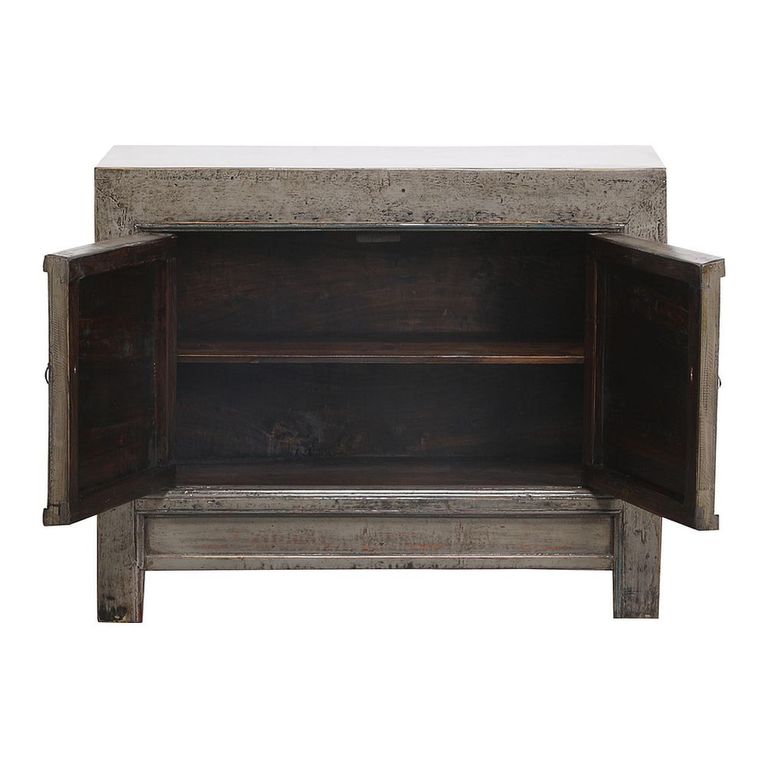 Distressed Sideboard - 2 Door - 106cm - Small - Weathered Grey - Reclaimed Wood