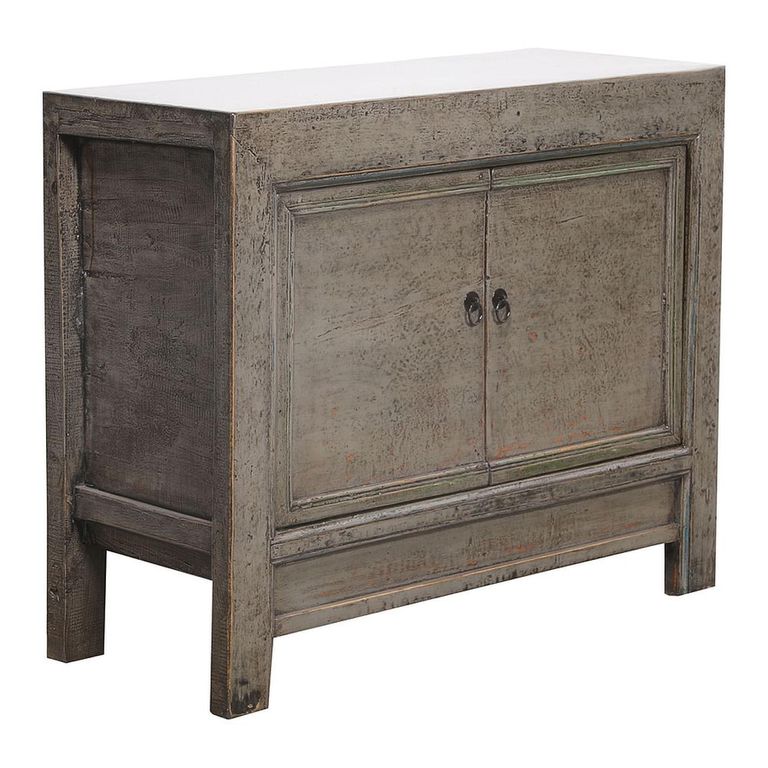 Distressed Sideboard - 2 Door - 106cm - Small - Weathered Grey - Reclaimed Wood