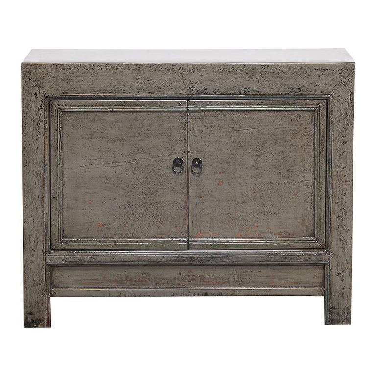 Distressed Sideboard - 2 Door - 106cm - Small - Weathered Grey - Reclaimed Wood