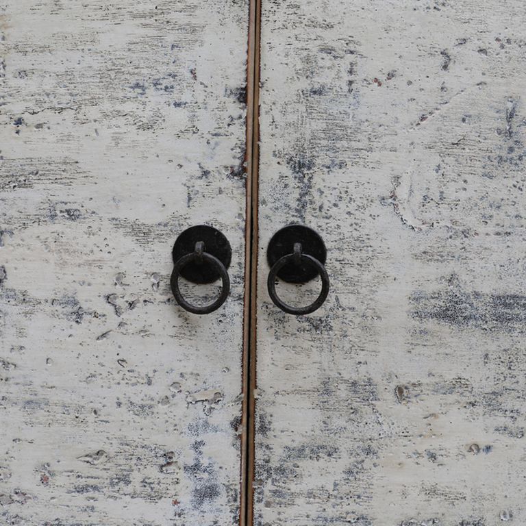 Distressed Sideboard - 4 Door - 173cm - Large - White Washed - Reclaimed Wood