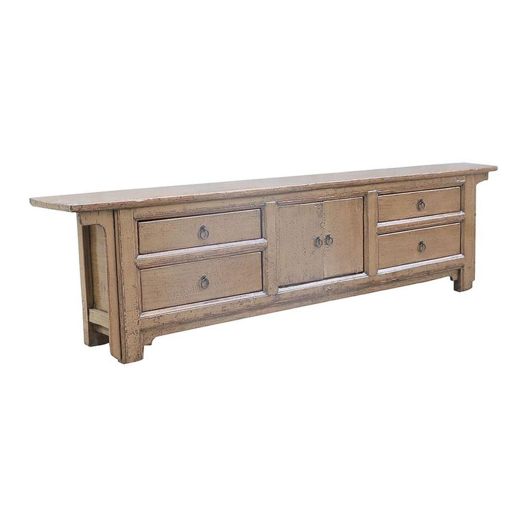 Sideboard - 2 Door 4 Drawer - 210cm - Extra Large - Brown - Wooden