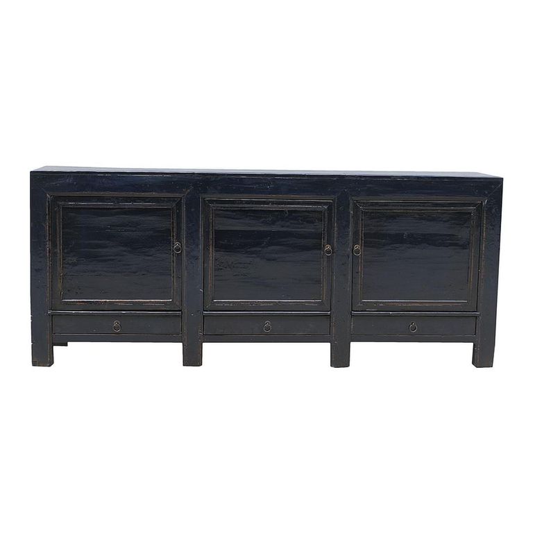 Unique One of a Kind - Sideboard - 3 Door 3 Drawer - 219cm - Extra Large - Black - Wooden