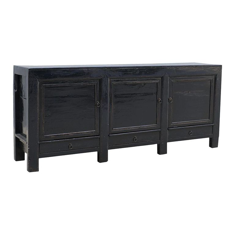Unique One of a Kind - Sideboard - 3 Door 3 Drawer - 219cm - Extra Large - Black - Wooden