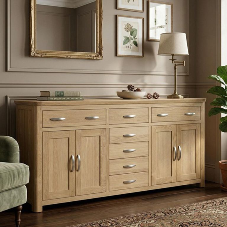 Treviso Oak Grand Sideboard - 4 Door - 200cm - Extra Large
