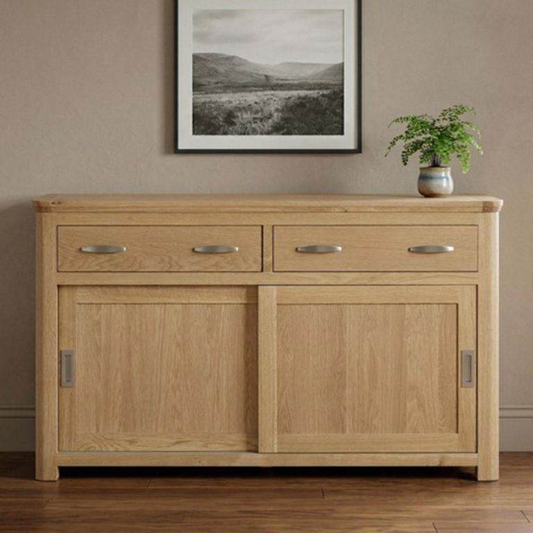 Treviso Oak Sideboard - 2 Sliding Door - 150cm - Medium