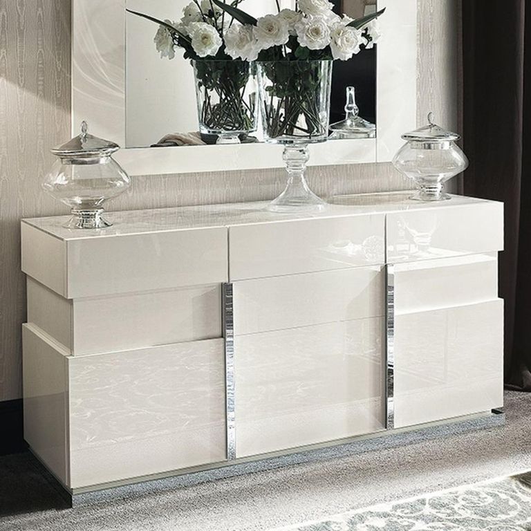 Canova Large Sideboard - 3 Door - 175cm - White Gloss