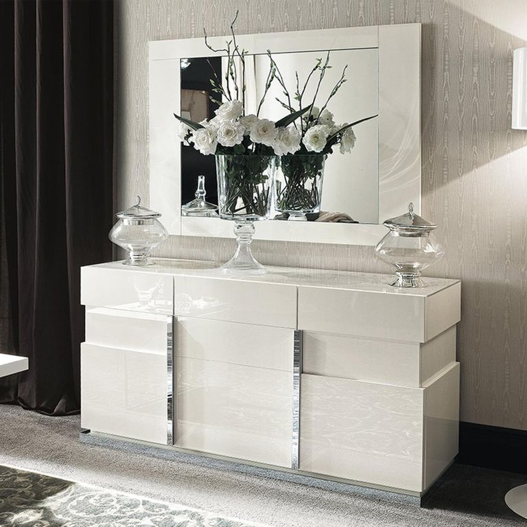 Canova Large Sideboard - 3 Door - 175cm - White Gloss