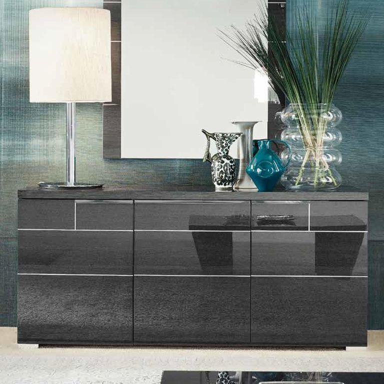 Versilia Large Sideboard - 3 Door - Black