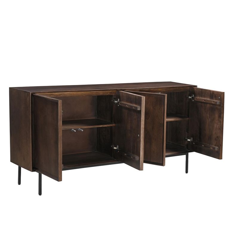 Ravenstein Sideboard - 4 Door - 180cm - Large - Chestnut - Mango Wood
