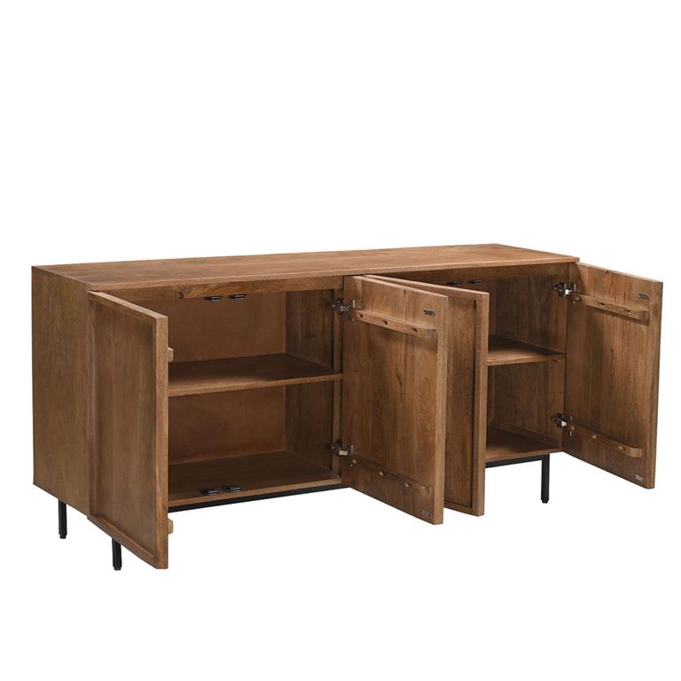 Elan Sideboard - 4 Door - 180cm - Large - Natural - Mango Wood