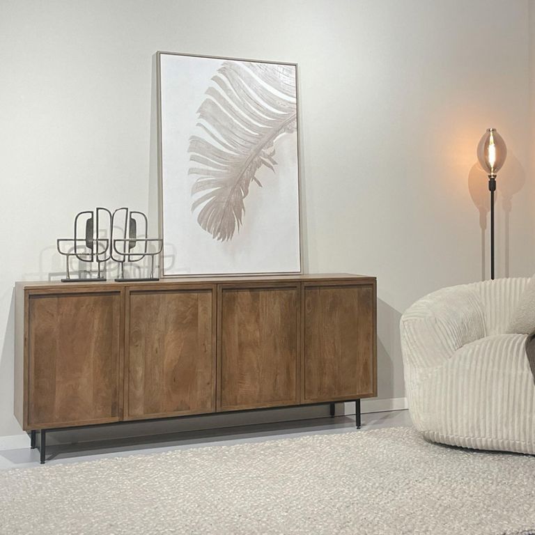 Elan Sideboard - 4 Door - 180cm - Large - Natural - Mango Wood