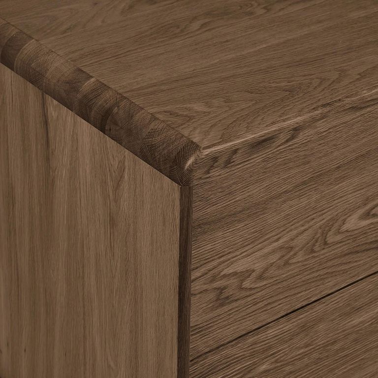 Darwin Oak Sideboard - 2 Door 2 Drawer - Large - Dark Brown