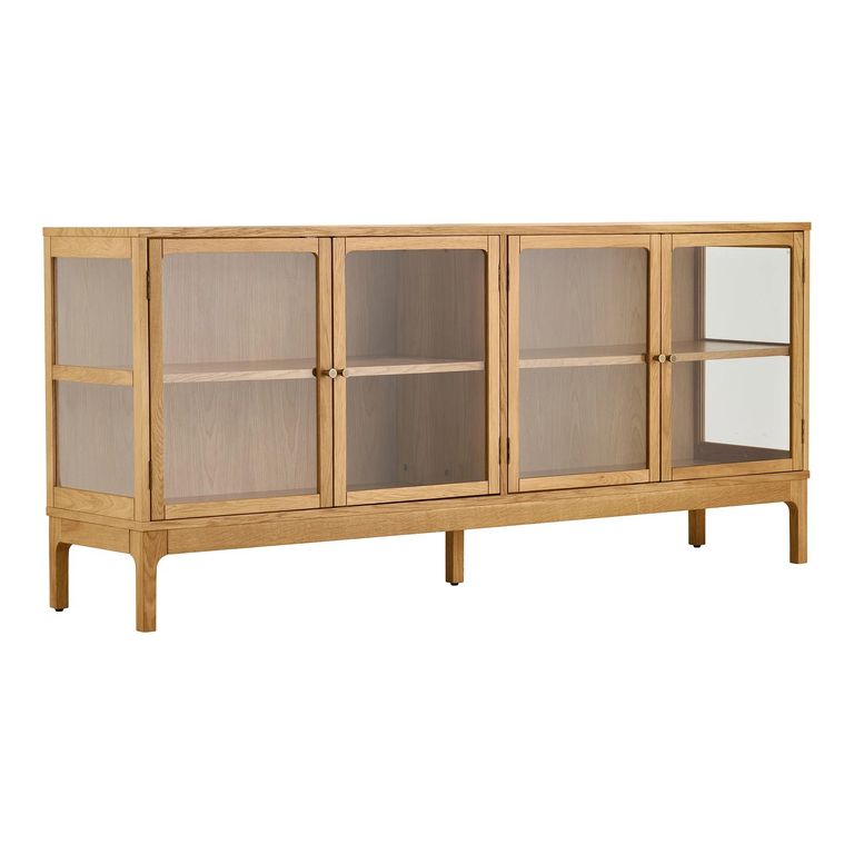 Zamora Sideboard - 4 Door - Large - Natural - Glass and Oak