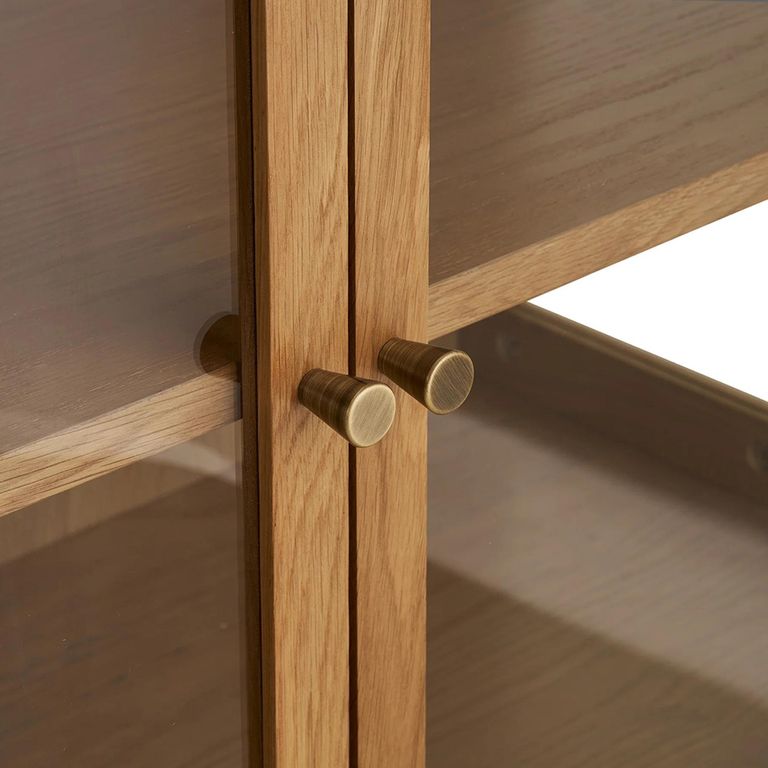 Zamora Sideboard - 4 Door - Large - Natural - Glass and Oak