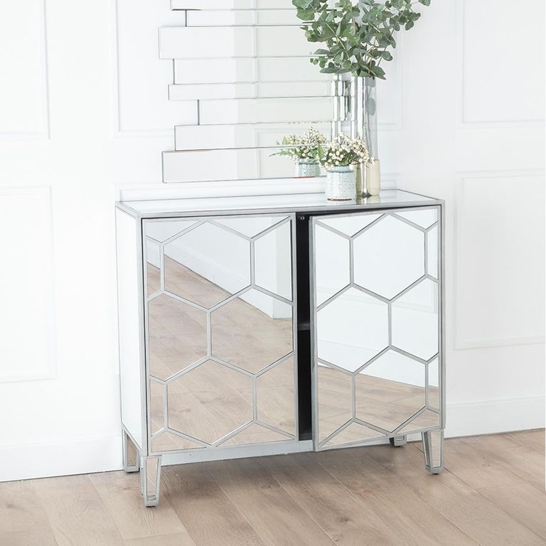 Clearance - Honeycomb Sideboard - 2 Door - Small - Mirrored