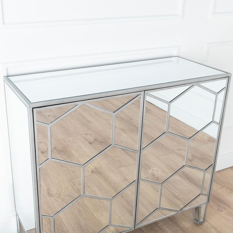 Clearance - Honeycomb Sideboard - 2 Door - Small - Mirrored