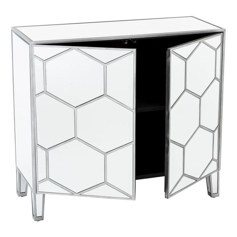 Clearance - Honeycomb Sideboard - 2 Door - Small - Mirrored