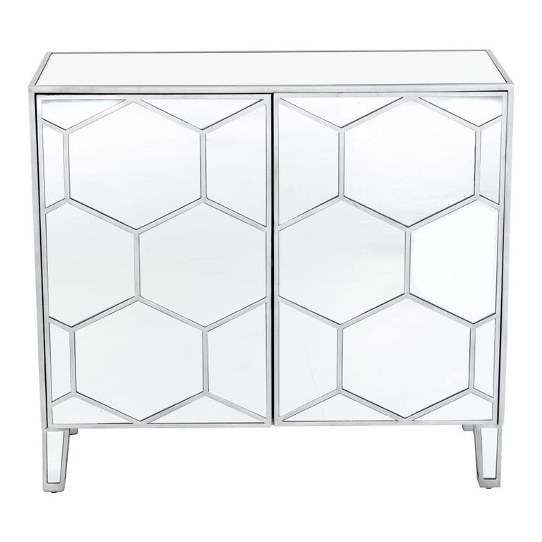Clearance - Honeycomb Sideboard - 2 Door - Small - Mirrored