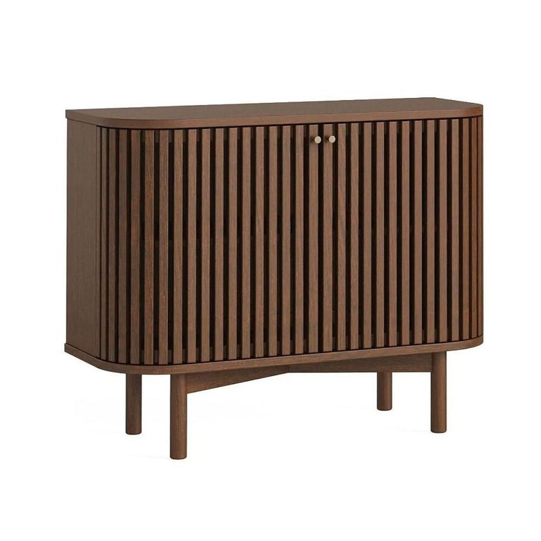 Clearance - Soho Sideboard - 2 Door - Slatted Small - Dark Oak - FSS17484