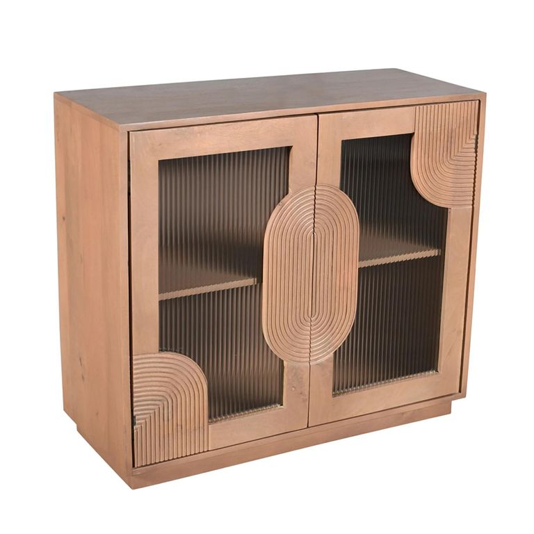 Indus Sideboard - 2 Door - 95cm - Compact - Pale Taupe - Mango Wood