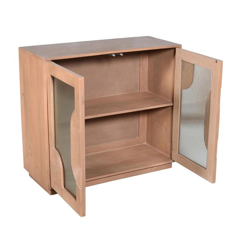 Indus Sideboard - 2 Door - 95cm - Compact - Pale Taupe - Mango Wood
