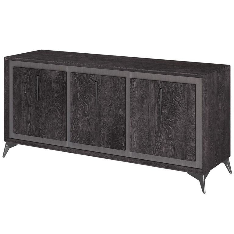 Krystal Italian Sideboard - 3 Door - 190cm - Extra Large - Medblue Birch Gloss