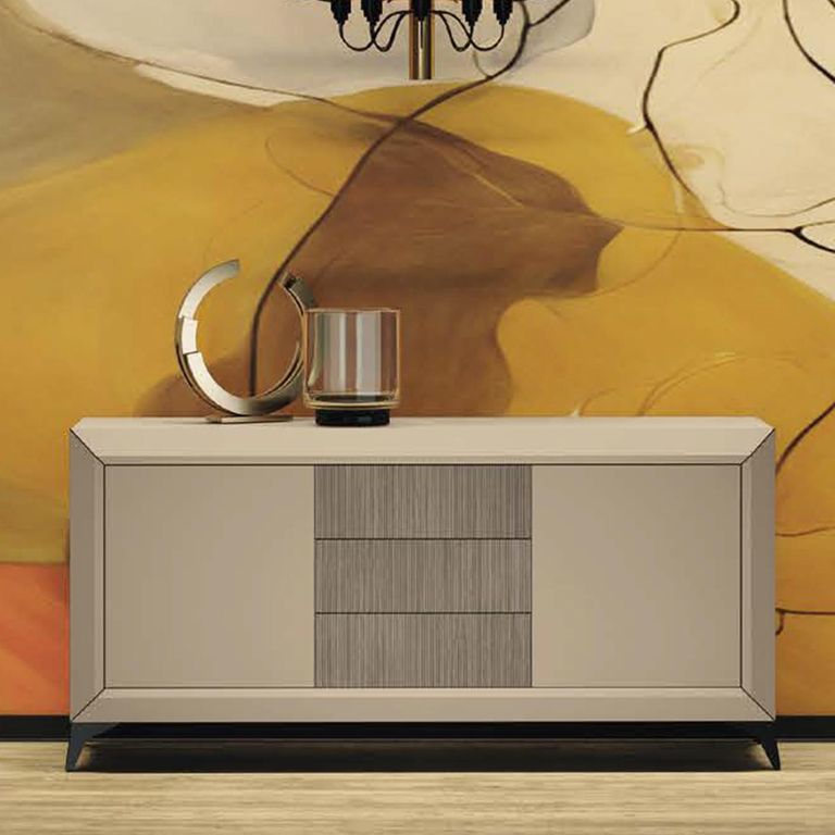 Prestige Italian Sideboard - 2 Door 3 Drawer - 192cm - Extra Large - Urban Velvet and Rich Tobacco