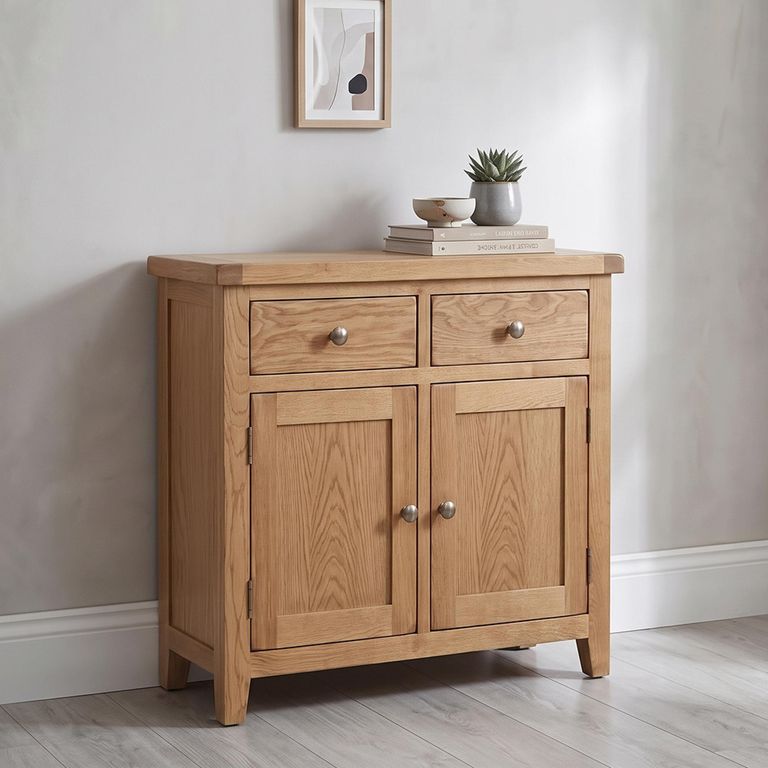 Melbourne Country Oak Sideboard - 2 Door - 2 Drawer - 99cm - Small - Rustic