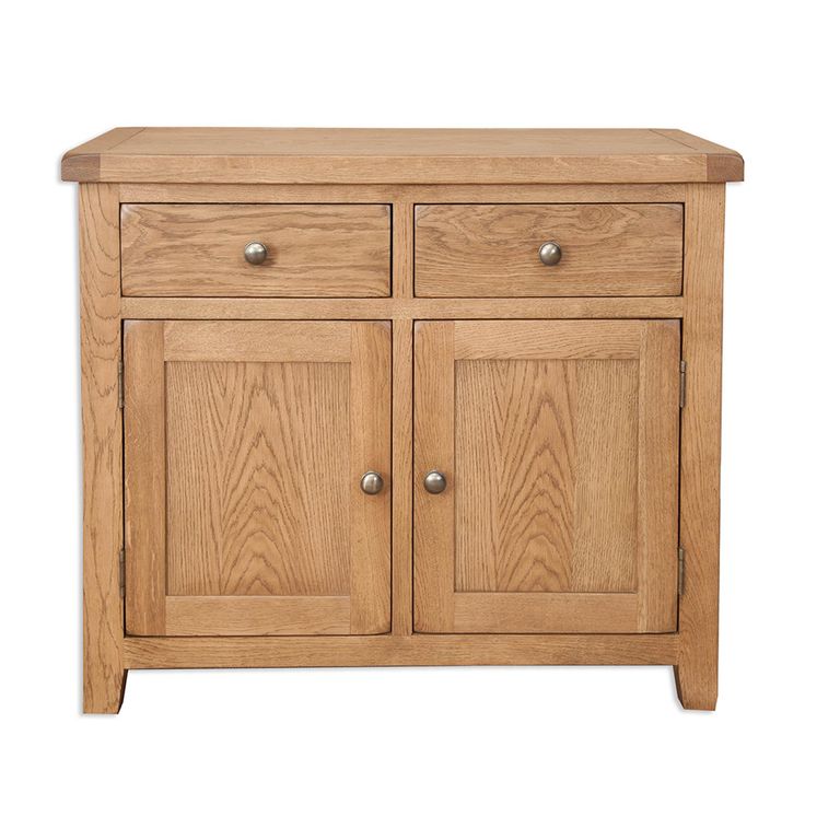 Melbourne Country Oak Sideboard - 2 Door - 2 Drawer - 99cm - Small - Rustic