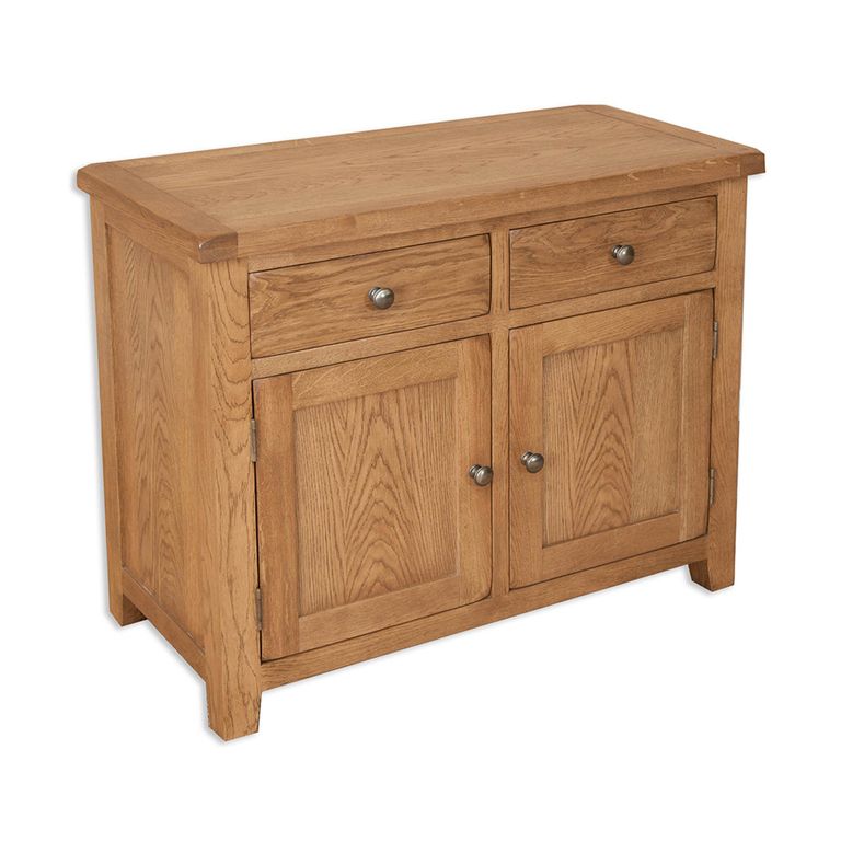 Melbourne Country Oak Sideboard - 2 Door - 2 Drawer - 99cm - Small - Rustic
